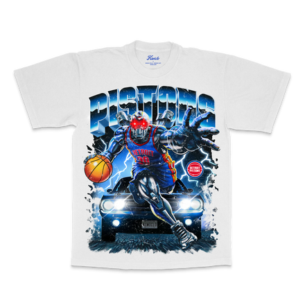 PISTONS HORSEPOWER TEE WHITE