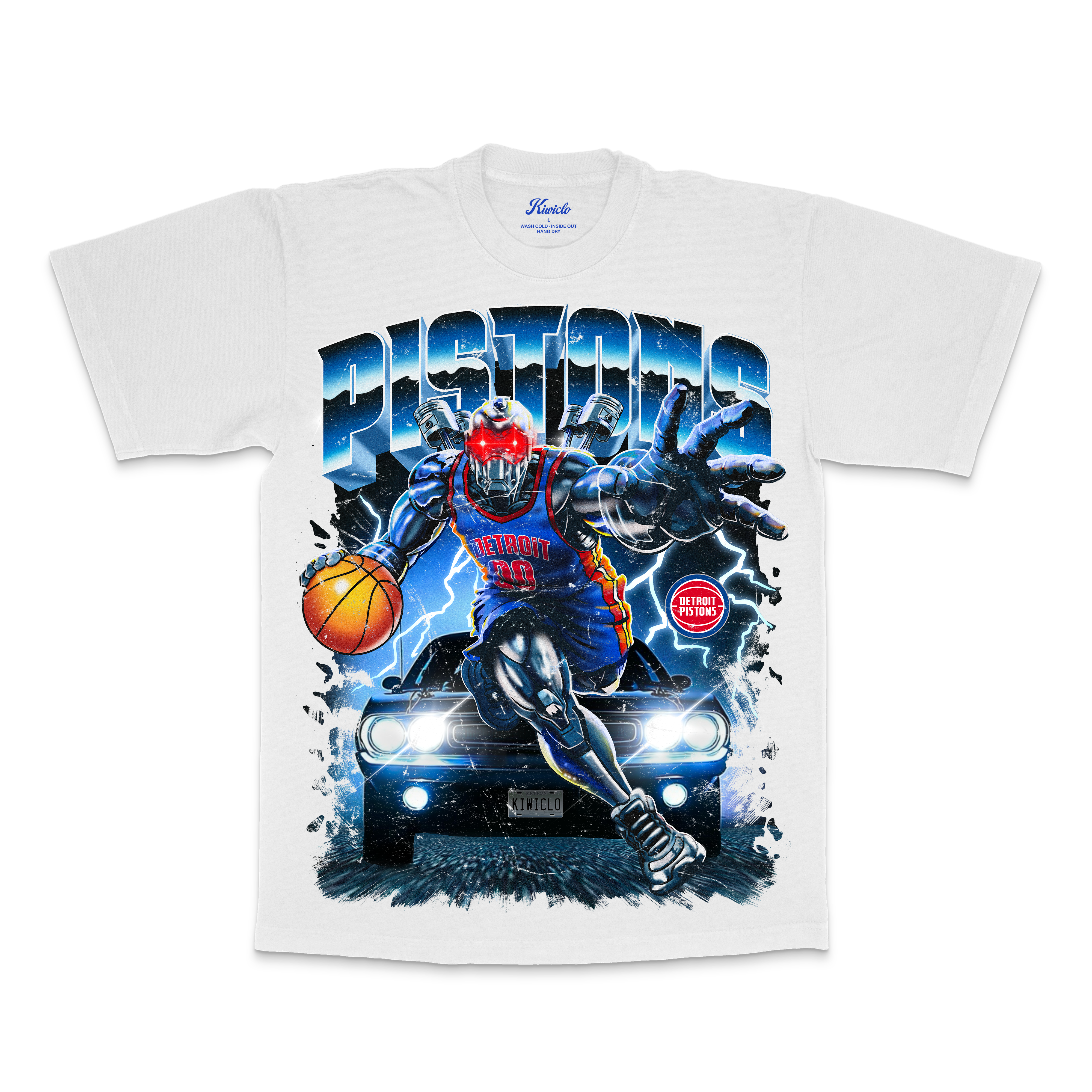 PISTONS HORSEPOWER TEE WHITE