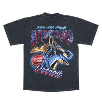 DETROIT PISTONS PLAYOFF KEYCHAIN TEE OIL BLACK