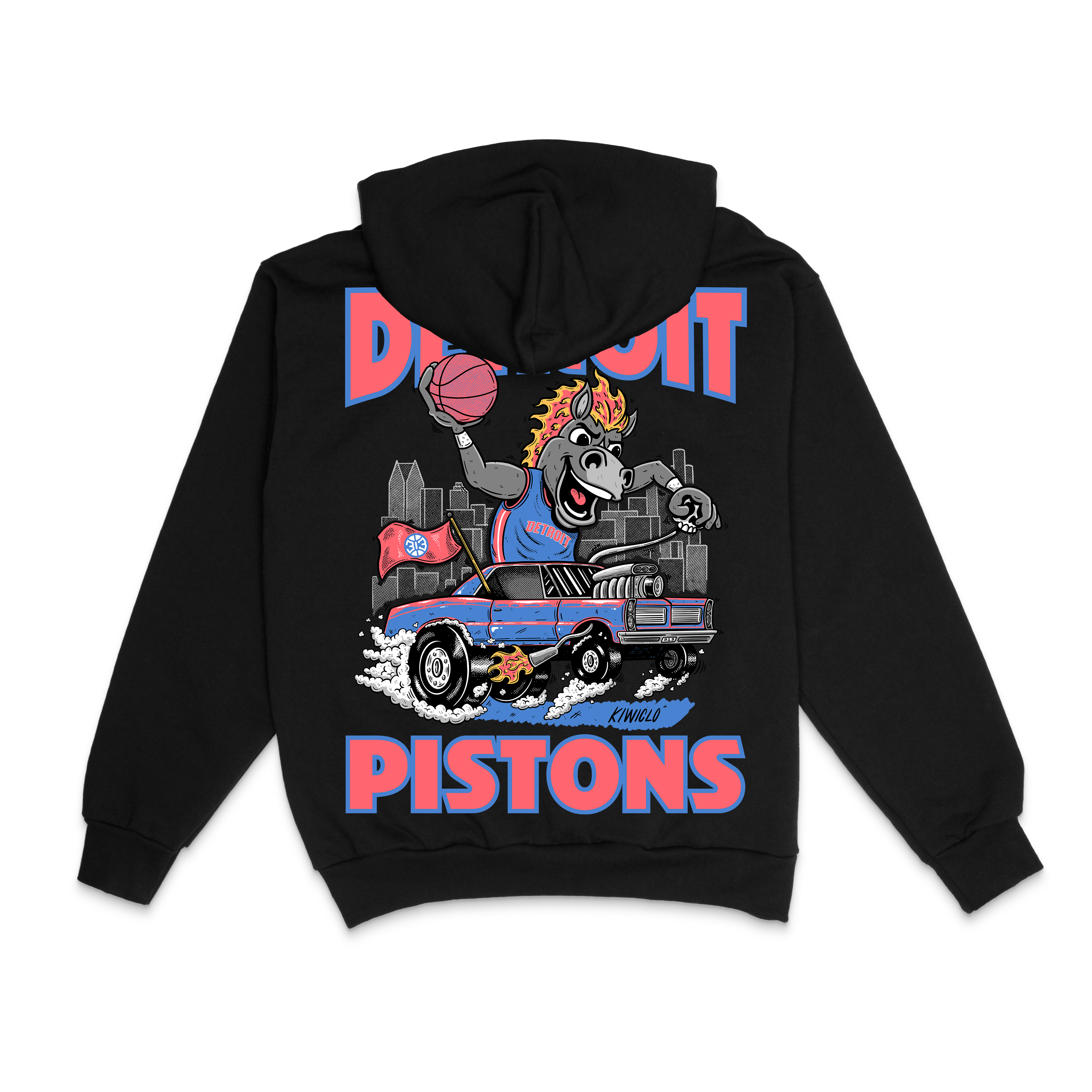 CARTOON HOOPER HOODIE BLACK