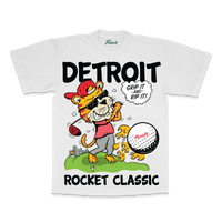 ROCKET CLASSIC CARTOON TIGER TEE (WHITE)