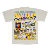 NATIONAL CHAMPS LOGO BLAST TEE CREAM