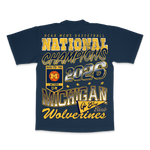 NATIONAL CHAMPS LOGO BLAST TEE NAVY