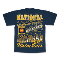 NATIONAL CHAMPS LOGO BLAST TEE NAVY