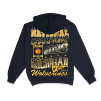 NATIONAL CHAMPS LOGO BLAST HOODIE NAVY
