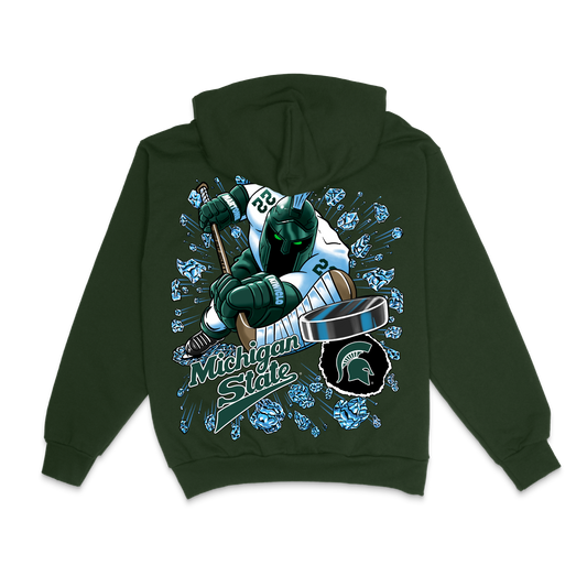 RETRO SPARTAN HOCKEY HOODIE GREEN