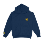 WOLVERINE SCRIPT EMBROIDERED HOODIE NAVY