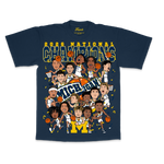 CARICATURE CHAMPS TEE NAVY