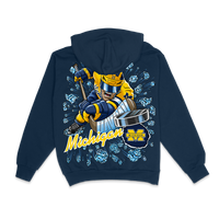 MICHIGAN RETRO HOCKEY HOODIE NAVY