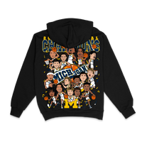 KIDS CARICATURE CHAMPS HOODIE BLACK