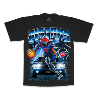 PISTONS HORSEPOWER TEE OFF BLACK