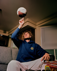 WOLVERINE SCRIPT EMBROIDERED HOODIE NAVY