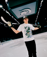 RETRO SPARTAN HOCKEY TEE WHITE