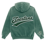 SPARTAN SCRIPT EMBROIDERED HOODIE EVERGREEN (POTASSIUM WASH)