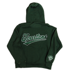 SPARTAN SCRIPT EMBROIDERED HOODIE GREEN