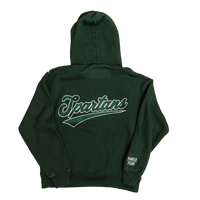 SPARTAN SCRIPT EMBROIDERED HOODIE GREEN